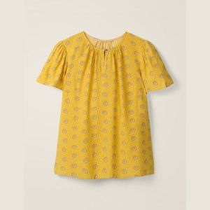 Boden Phoebe Top in Saffron